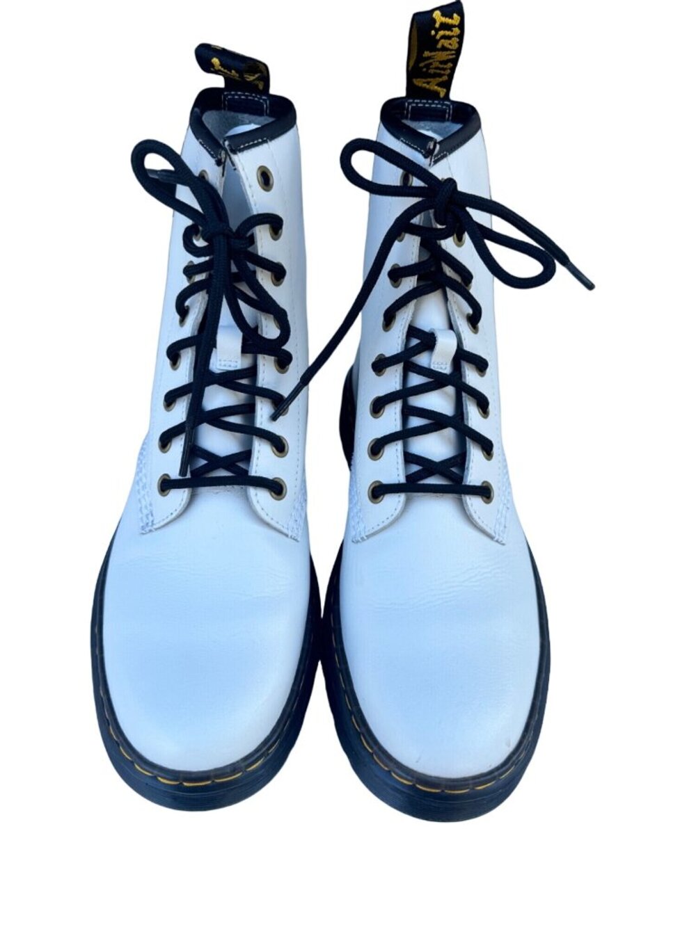 Dr. Martens Zavala Boots White Unisex Size 8 Men 9 Women EU 41 Lace Up Combat